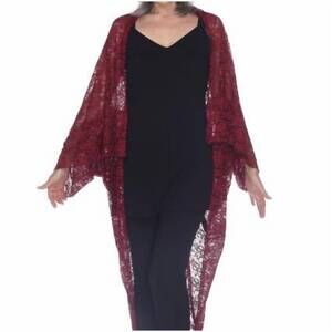 NEW ONE ESSENCE sasha sequin 3-way wrap coverup in burgundy